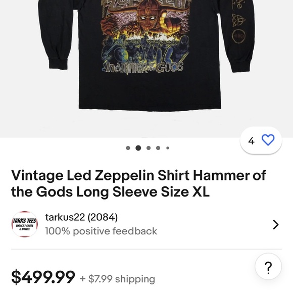 Vintage Led Zeppelin Long Sleeve - Picture 4 of 4